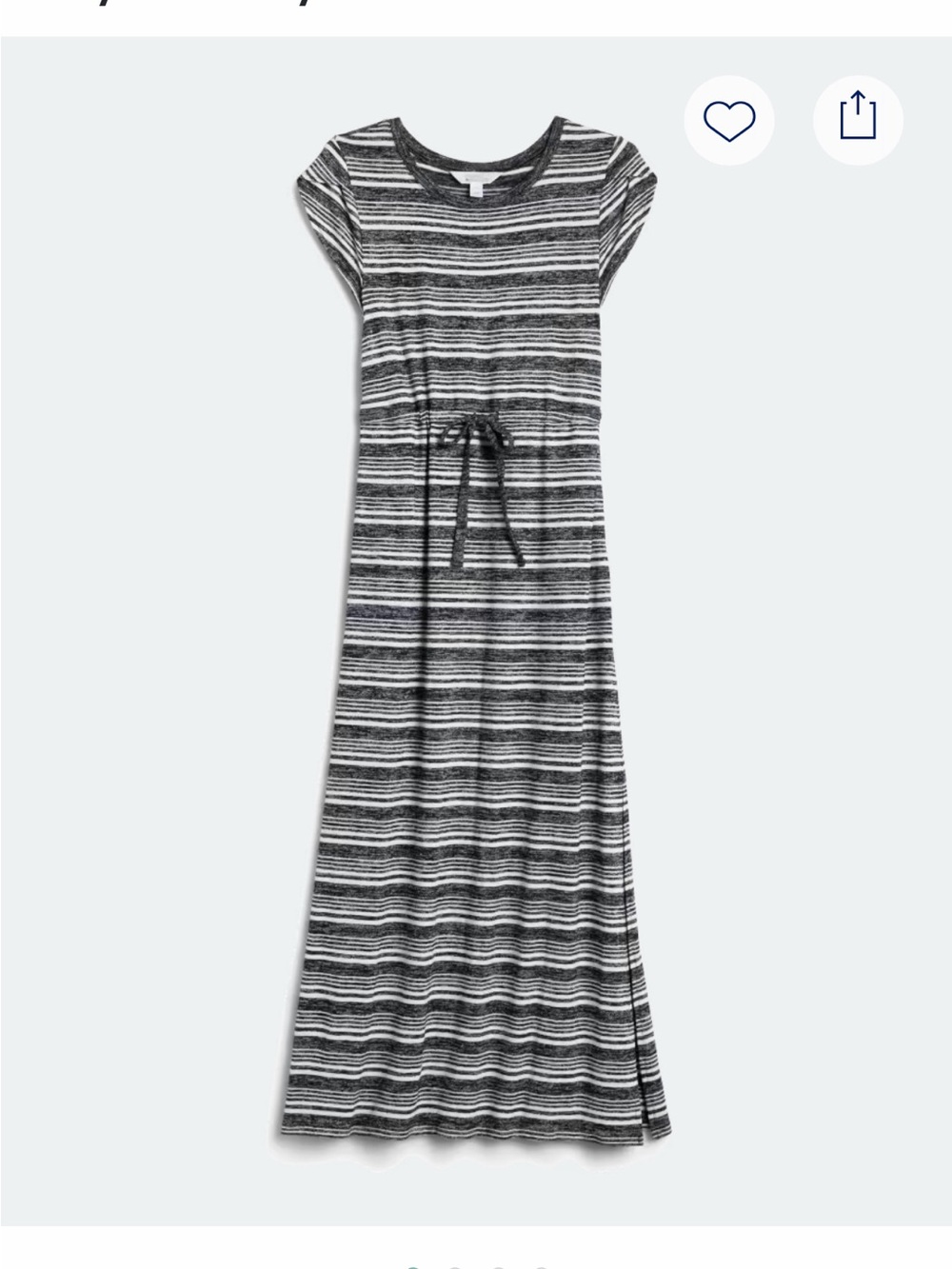 Market & Spruce Black and White Striped Maxi Dress
